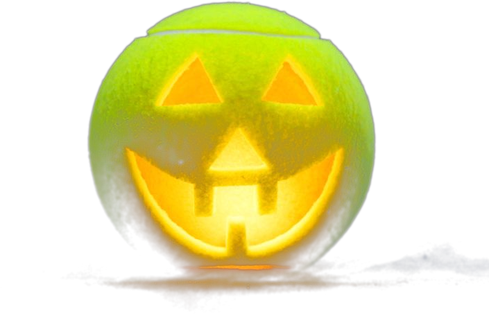 Balle de padel sculptée en citrouille